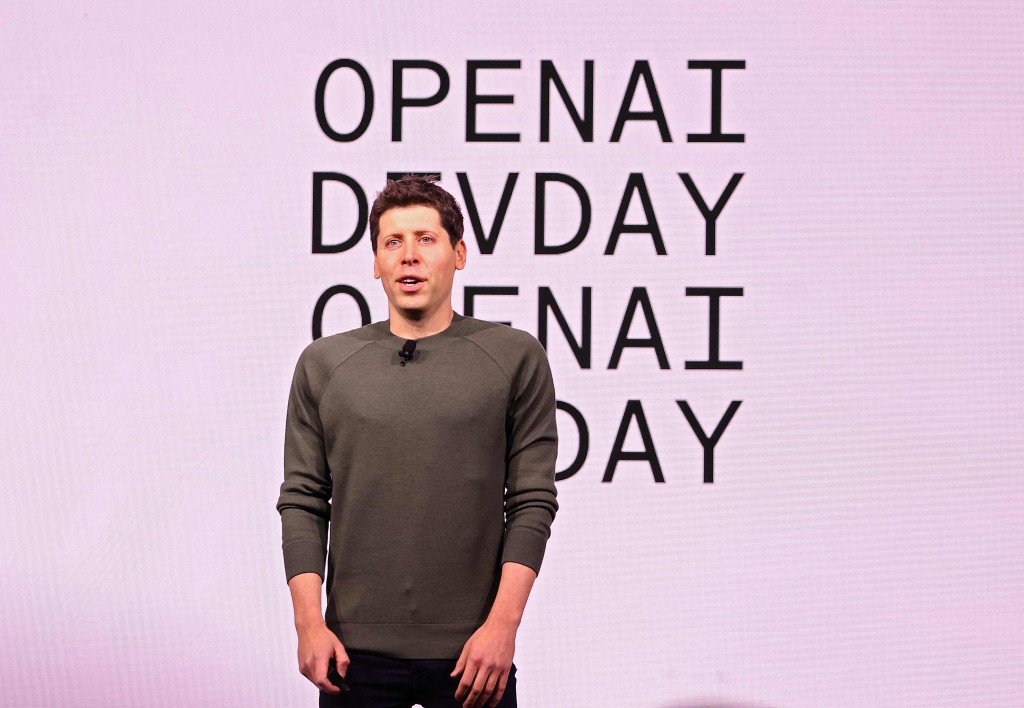 OpenAI CEO Sam Altman smiles during the OpenAI DevDay event on November 06, 2023 in San Francisco, California. AFP