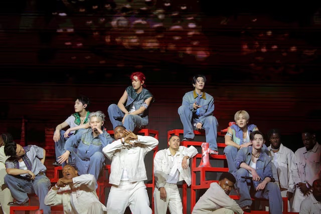 Enhypen performs at the Coachella Valley Music and Arts Festival in Indio, California, U.S., April 12, 2025. REUTERS/Daniel Cole/File Photo