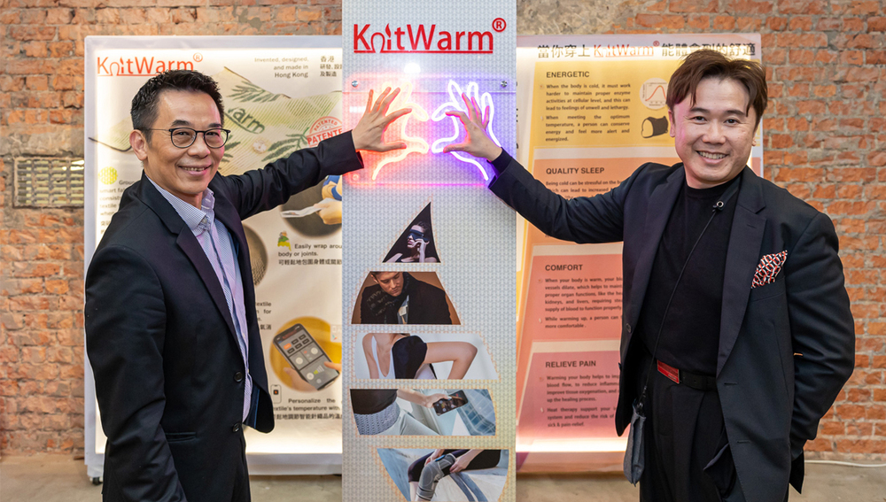 Stephen Ng (left) and Stanley Kwok, co-founder of KnitWarm