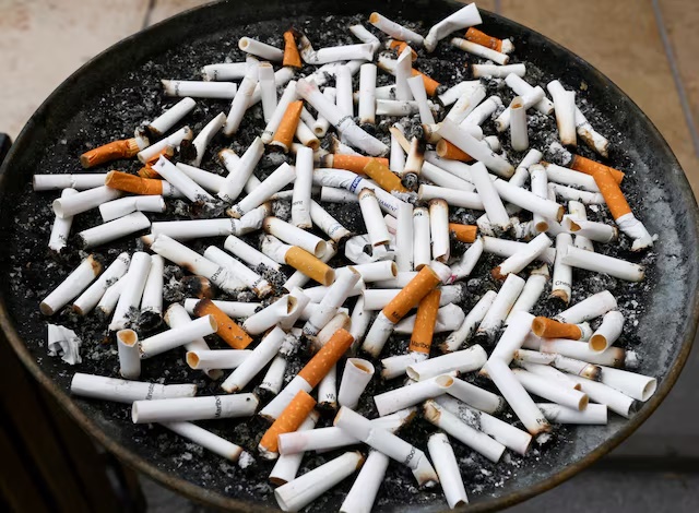 Cigarette butts are seen in an ashtray, in Ankara, Turkey May 13, 2023. REUTERS/Yves Herman