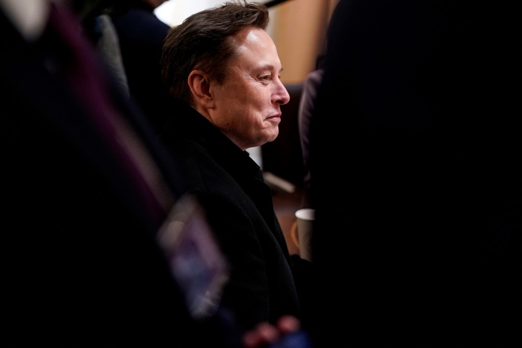 Elon Musk attends a cabinet meeting at the White House in Washington, D.C., U.S., April 10, 2025. REUTERS/Nathan Howard