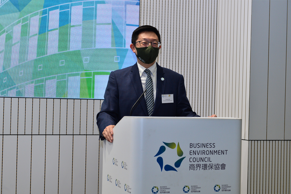 Mr Simon Ng, CEO of BEC, highlights BEC’s commitment to galvanising business action for a net-zero Hong Kong at BEC 30th Anniversary Ceremony