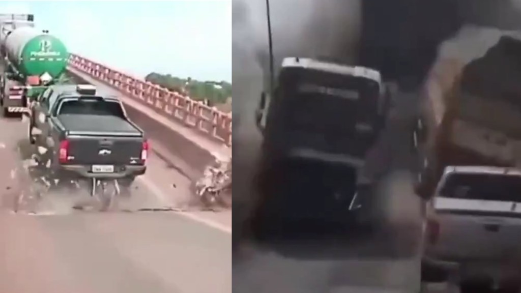 (Video) Dashcam footage reveals moment Brazilian bridge collapses as families demand justice