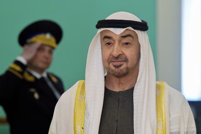 President of the United Arab Emirates, Sheikh Mohammed bin Zayed Al Nahyan attends a meeting with Russian President Vladimir Putin at the Kremlin in Moscow, Russia, August 7, 2025. Sputnik/Alexei Nikolsky/Pool via REUTERS/File Photo