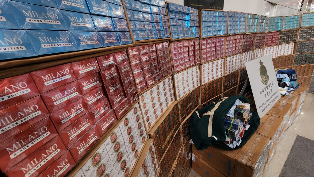 Hong Kong Customs has reported a dramatic increase in cigarette smuggling this year, with authorities seizing 200 million illicit cigarettes worth HK$1 billion in the first five months of 2025. (File)