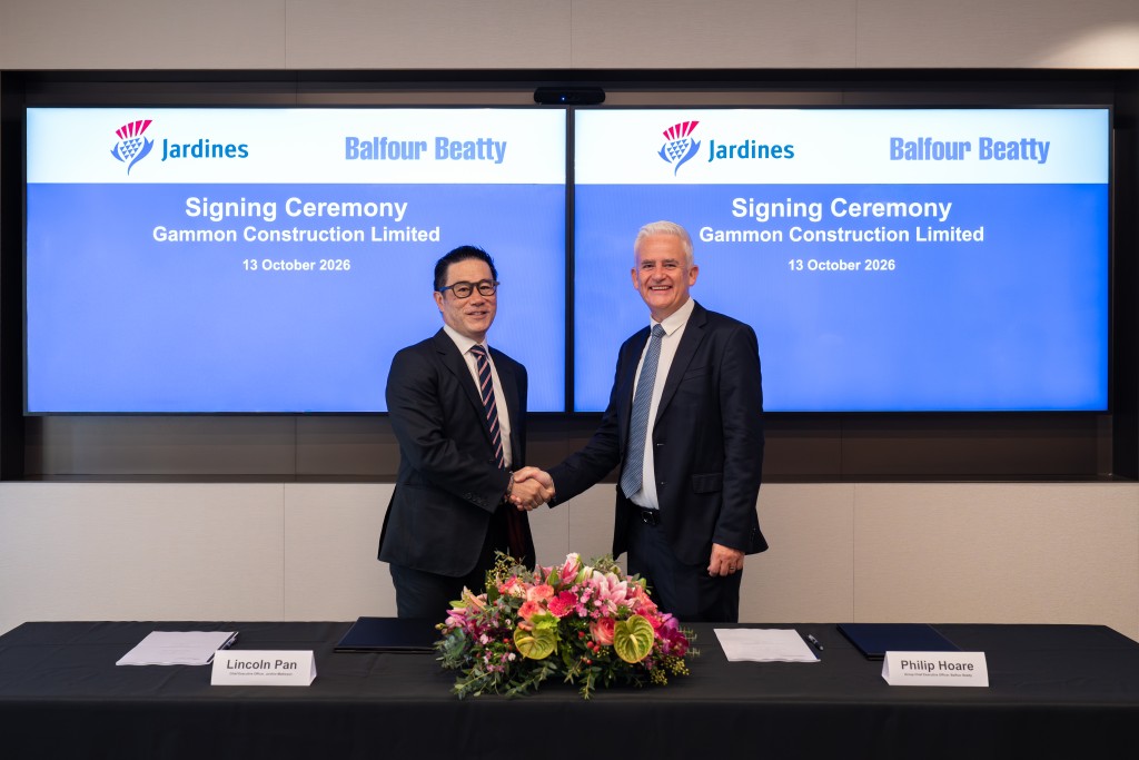 Lincoln Pan and Philip Hoare, group chief executive of Balfour Beatty. Jardine Matheson