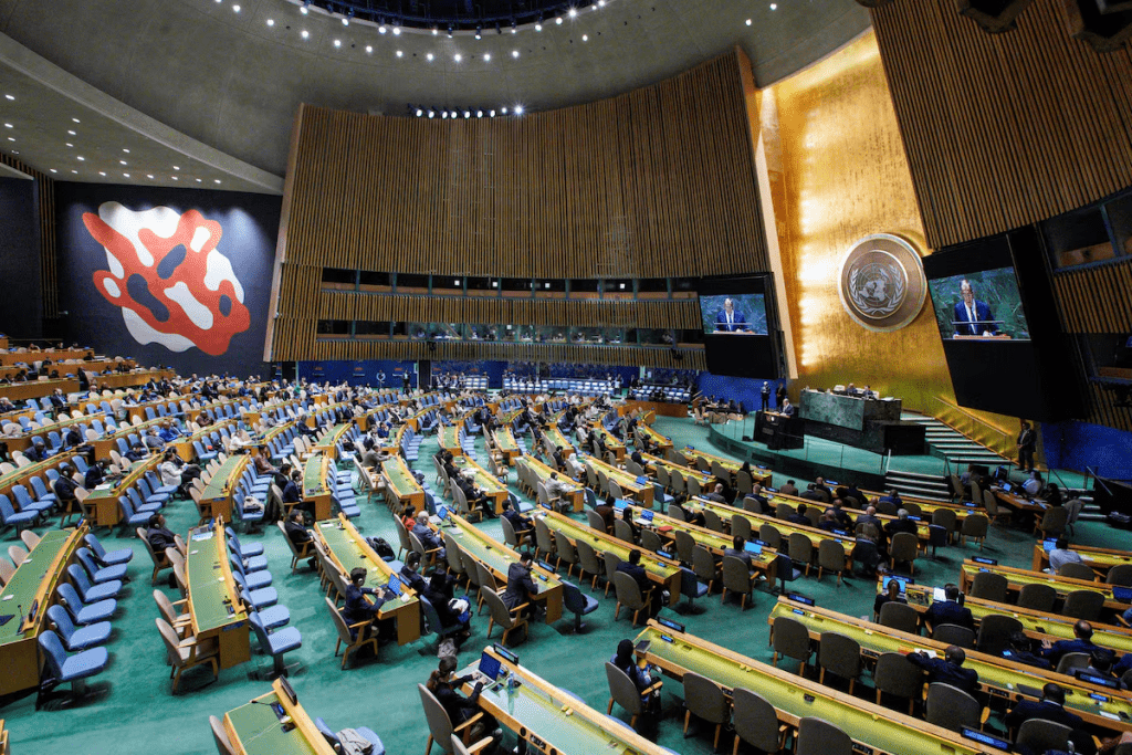Russia's Foreign Minister Sergei Lavrov addresses the 78th Session of the U.N. General Assembly in New York City, U.S., September 23, 2023. REUTERS/Eduardo Munoz/File Photo