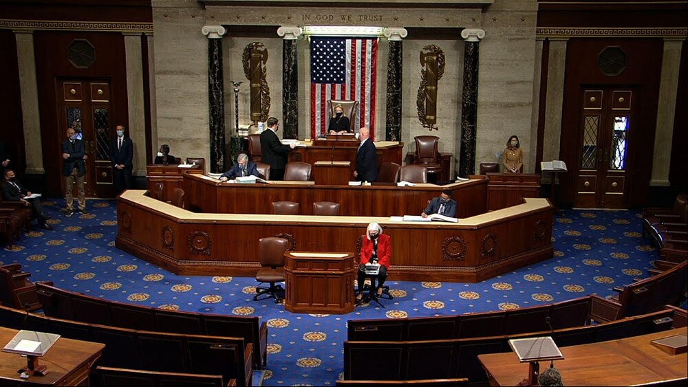 A House resolution calling on Vice President Mike Pence to invoke constitutional authority to remove President Donald Trump from office was blocked Monday by Republicans. A House resolution calling on Vice President Mike Pence to invoke constitutional authority to remove President Donald Trump from office was blocked Monday by Republicans.