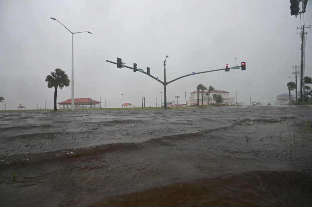 Storm surge covers US 90 in Long Beach, Mississippi, Sunday, June 7, on the Mississippi Gulf Coast ahead of tropical storm Cristobal’s landfall. Storm surge covers US 90 in Long Beach, Mississippi, Sunday, June 7, on the Mississippi Gulf Coast ahead of tropical storm Cristobal’s landfall.
