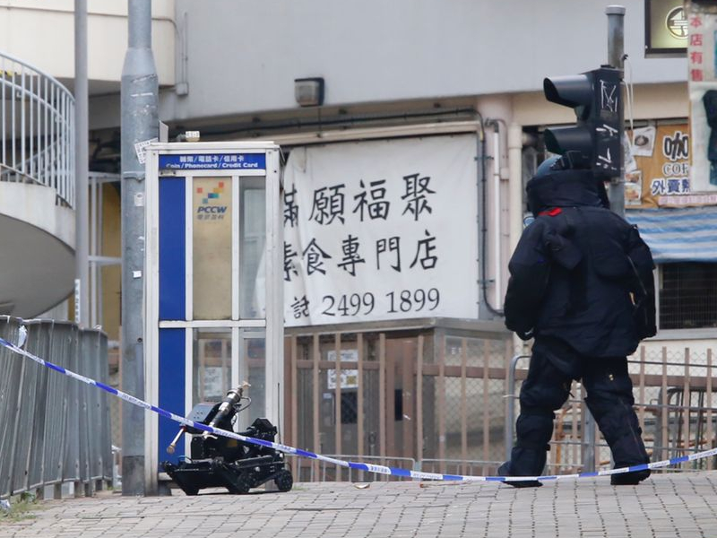 A 63-year-old man has been arrested after police detonated a suspected bomb found in a phone booth. file photo. A 63-year-old man has been arrested after police detonated a suspected bomb found in a phone booth. file photo.