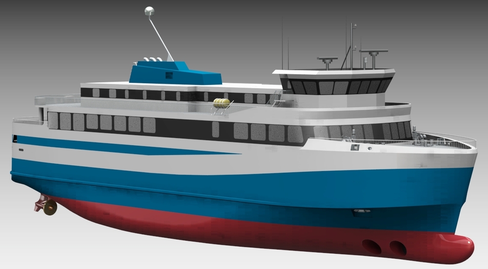 A rendition of a 70-meter long electric ferry developed by ABB for Iceland. A rendition of a 70-meter long electric ferry developed by ABB for Iceland.