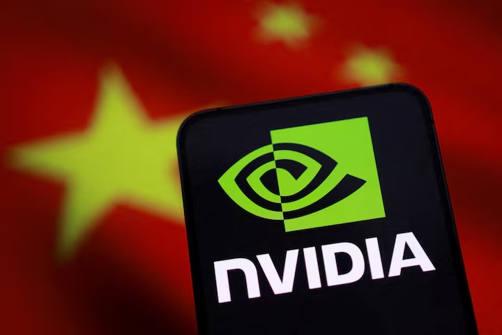 Nvidia logo and Chinese flag are seen in this illustration taken August 27, 2025. REUTERS/Dado Ruvic/Illustration/File Photo