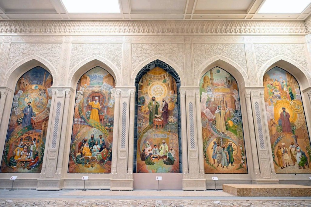 The Hall of Fame in the Islamic Civilization Center depicts great minds of the Islamic world. President of the Republic of Uzbekistan website