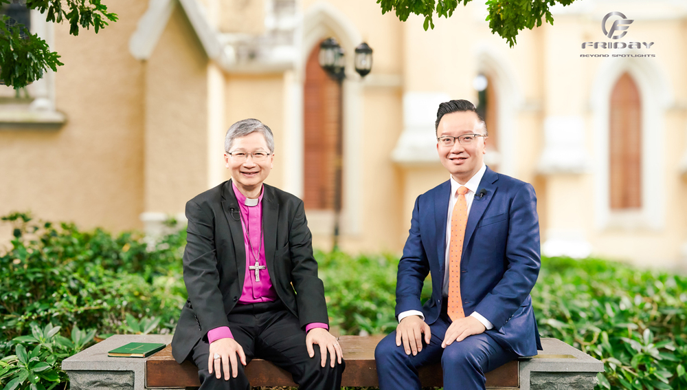Andrew Chan (L), the archbishop for the Hong Kong Anglican Church, with host Nick Chan. Andrew Chan (L), the archbishop for the Hong Kong Anglican Church, with host Nick Chan.