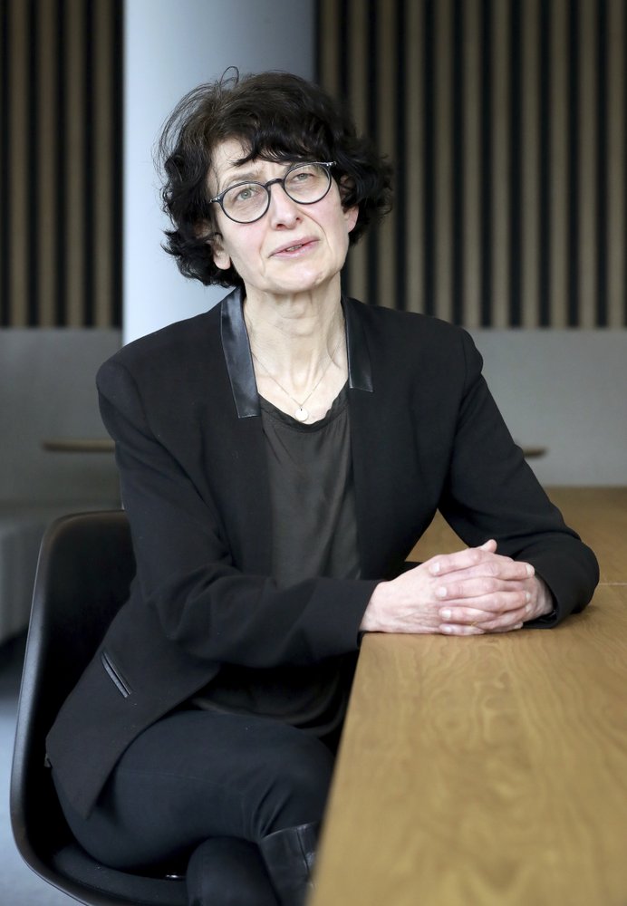 Ozlem Tureci founder of the BioNTech company speaks during an interview with the Associated Press in Berlin, Germany, Thursday, March 18, 2021. Ozlem Tureci founder of the BioNTech company speaks during an interview with the Associated Press in Berlin, Germany, Thursday, March 18, 2021.