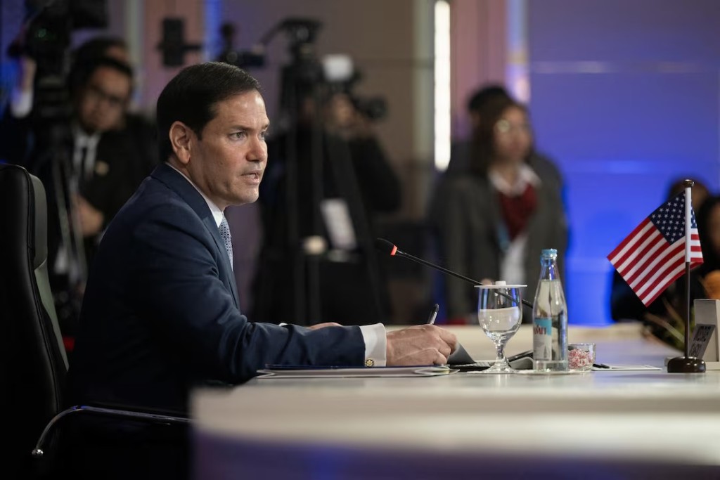 U.S. Secretary of State Marco Rubio makes an opening statement during the ASEAN Post-Ministerial Conference with the U.S. on the sidelines of the Association of Southeast Asian Nations (ASEAN) Foreign Ministers' Meeting in Pasay, Metro Manila, July 22, 2026. BRENDAN SMIALOWSKI/Pool via REUTERS 