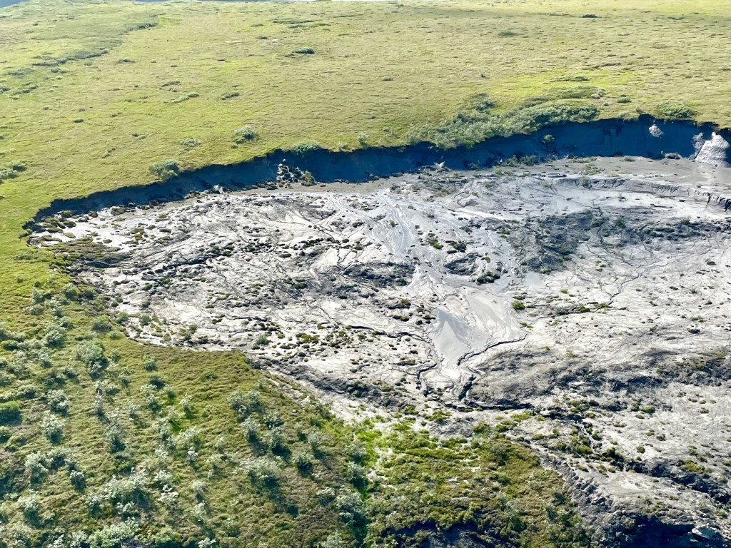 Thaw slump in the Arctic region of Alaska (CUHK)