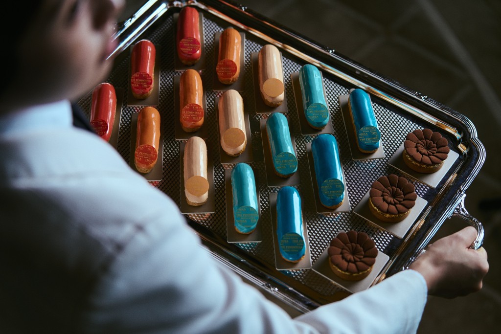 Art in Resonance Cake Trolley Eclairs. (Photo courtesy of The Peninsula Hotels)