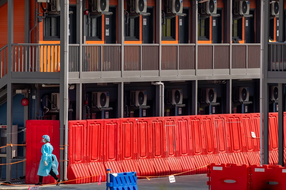 Isolation units at the Penny’s Bay Quarantine Centre in Hong Kong. (Bloomberg) Isolation units at the Penny’s Bay Quarantine Centre in Hong Kong. (Bloomberg)
