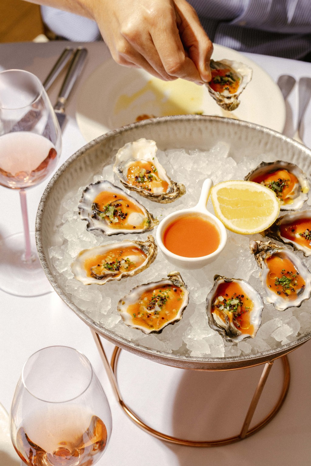 Fresh Oysters with Smoked Tabasco.