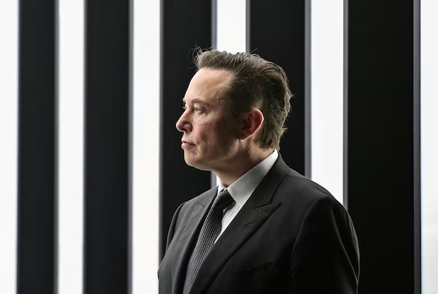 Elon Musk attends the opening ceremony of the new Tesla Gigafactory for electric cars in Gruenheide, Germany, March 22, 2022. Patrick Pleul/Pool via REUTERS/File Photo 