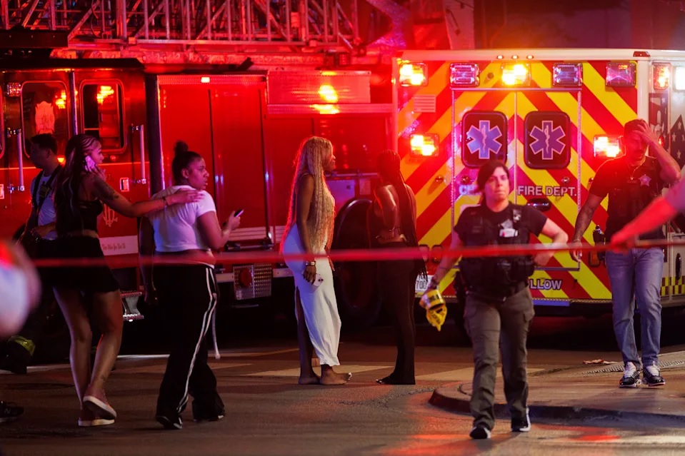 Officers work the scene of a shooting Wednesday, July 2, 2025, in Chicago. (Armando L. Sanchez/Chicago Tribune via AP)