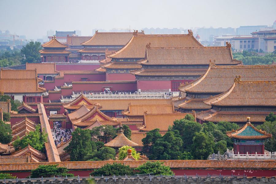 This photo taken on July 16, 2024 shows a view of the Forbidden City seen from the Jingshan Park in Beijing, capital of China. (Xinhua/Chen Yehua)