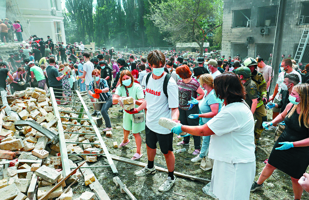 Children's hospital hit in 'terrorist' Russian missile attack