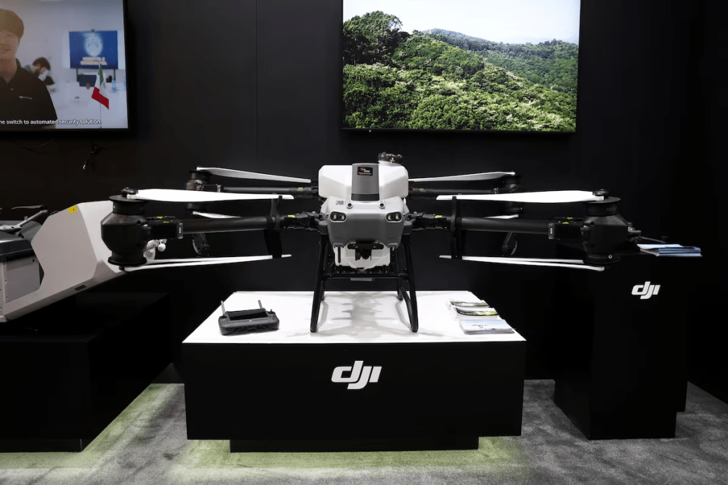 A DJI drone is displayed on the opening day of Innovation For All (IFA), a technology and industry trade fair, in Berlin, Germany September 5, 2025. REUTERS/Maryam Majd