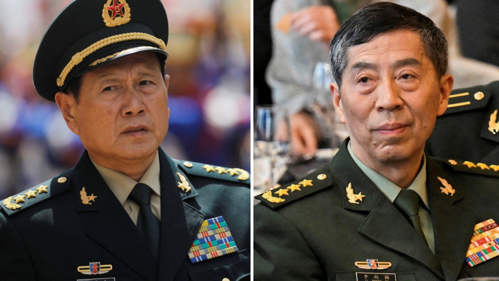 Wei Fenghe (left) Li Shangfu (Reuters)