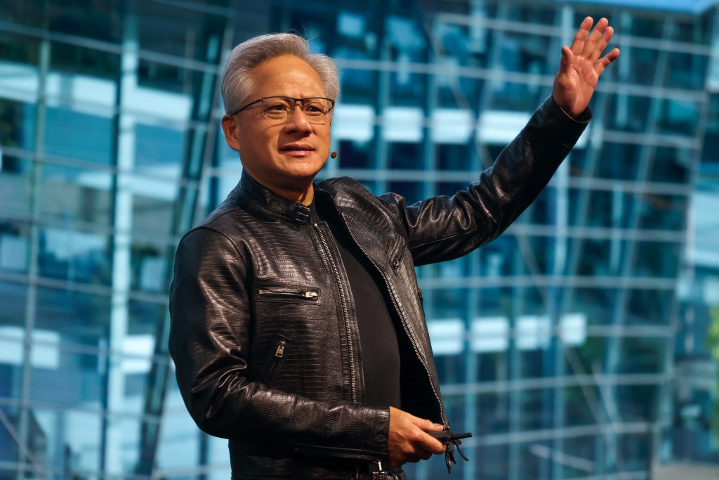 Nvidia CEO Jensen Huang speaks during a press conference at Computex in Taipei on June 2, 2026. (AFP)