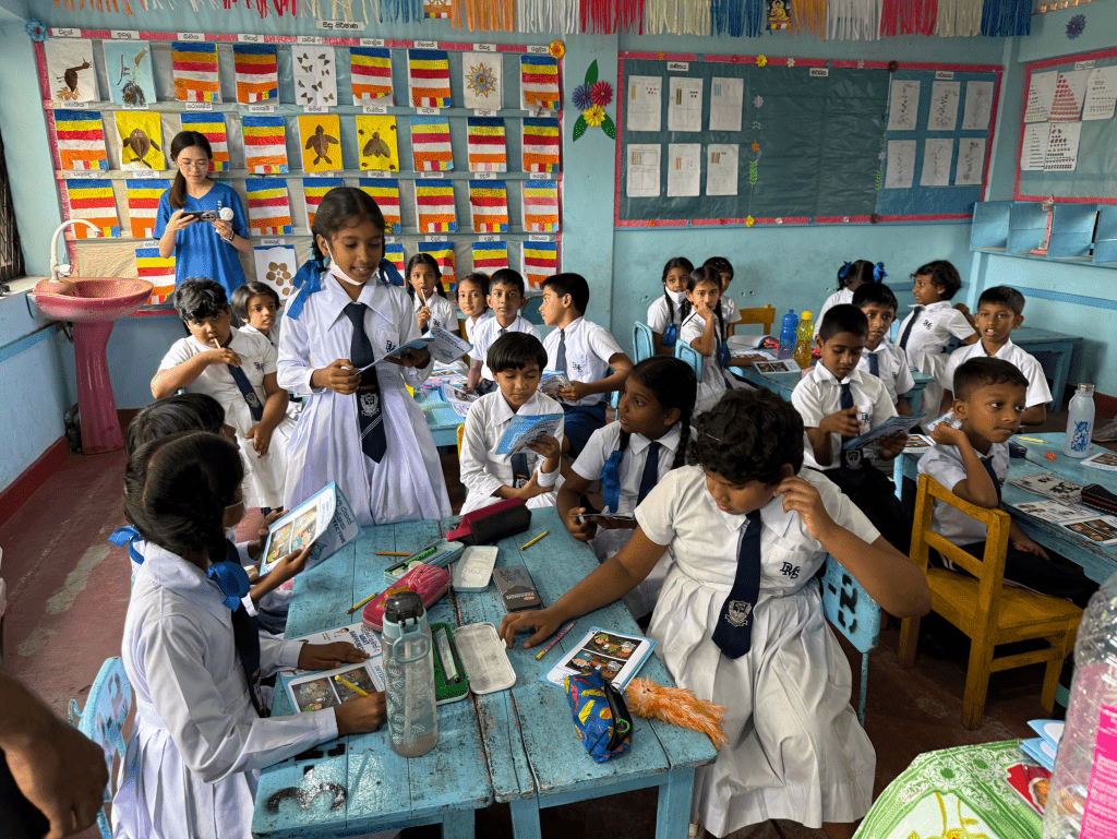 Children in Pallewela, Sri Lanka participating in education programs designed by HKUST students to learn water hygiene. (Photo: HKUST)