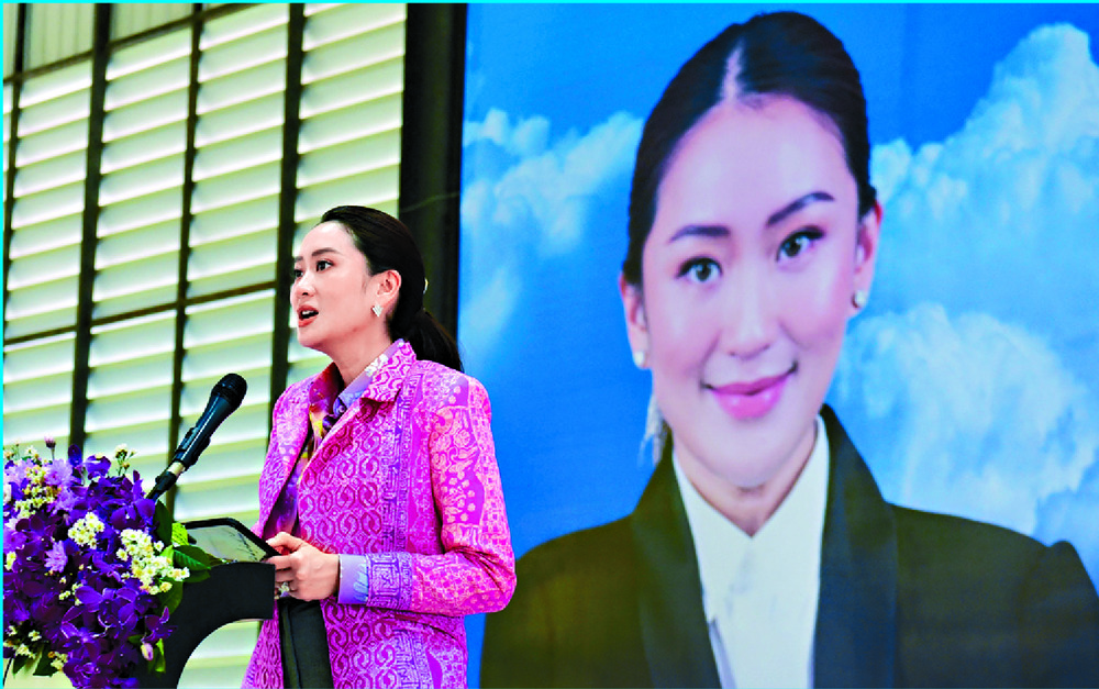 The real-life Paetongtarn Shinawatra speaks during a recent event. AFP The real-life Paetongtarn Shinawatra speaks during a recent event. AFP