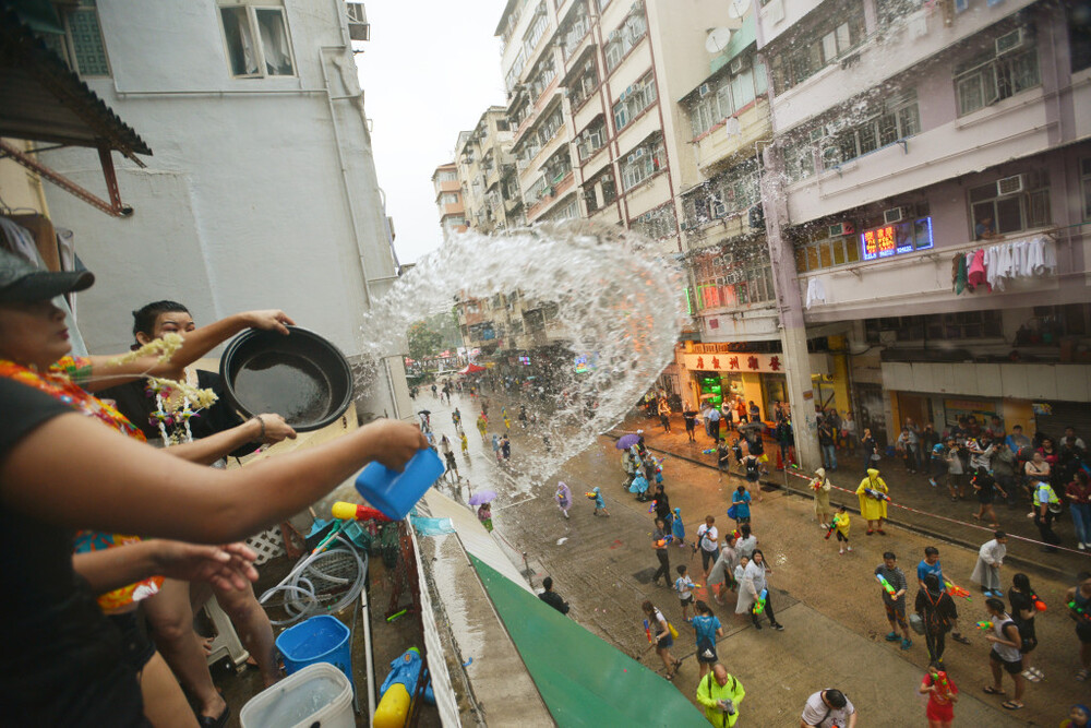 Songkran Festival celebrations in Kowloon City in April 2023. Songkran Festival celebrations in Kowloon City in April 2023.
