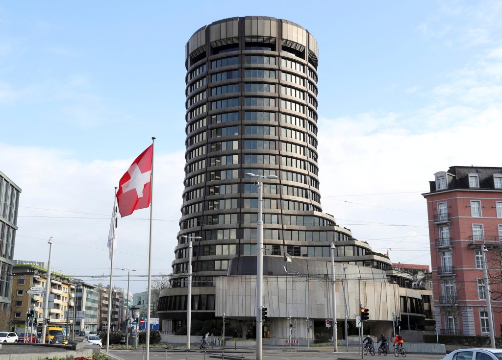 The tower of the headquarters of the Bank for International Settlements (BIS) is seen in Basel, Switzerland March 18, 2021. REUTERS