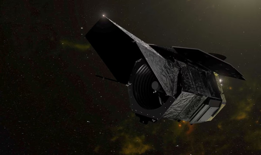  An illustration shows NASA's Nancy Grace Roman Space Telescope in orbit, released on August 20, 2026. NASA/Handout via REUTERS