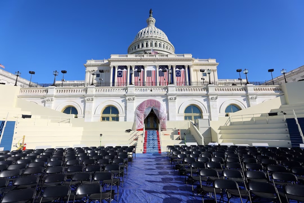 Seating are pictured at the West Front of the U.S. Capitol building as preparations are underway for the upcoming presidential inauguration of U.S. President-elect Donald Trump, in Washington, U.S., January 15, 2025. REUTERS/Fabrizio Bensch Seating are pictured at the West Front of the U.S. Capitol building as preparations are underway for the upcoming presidential inauguration of U.S. President-elect Donald Trump, in Washington, U.S., January 15, 2025. REUTERS/Fabrizio Bensch