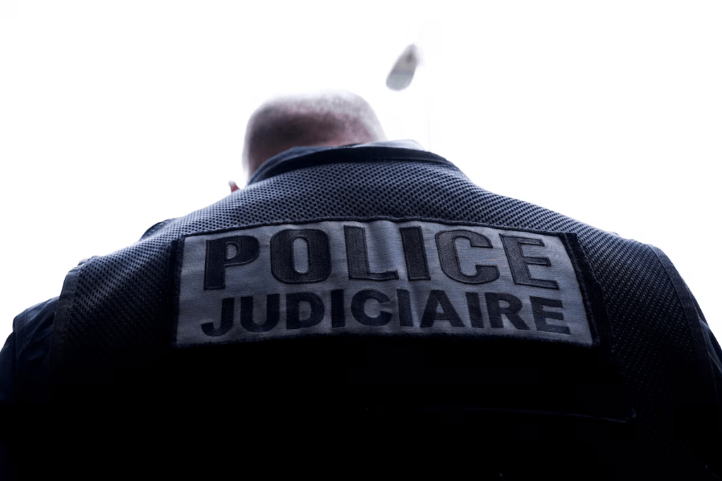 A member of judicial police stands in Marseille France, February 24, 2025. REUTERS/Manon Cruz/File Photo 
