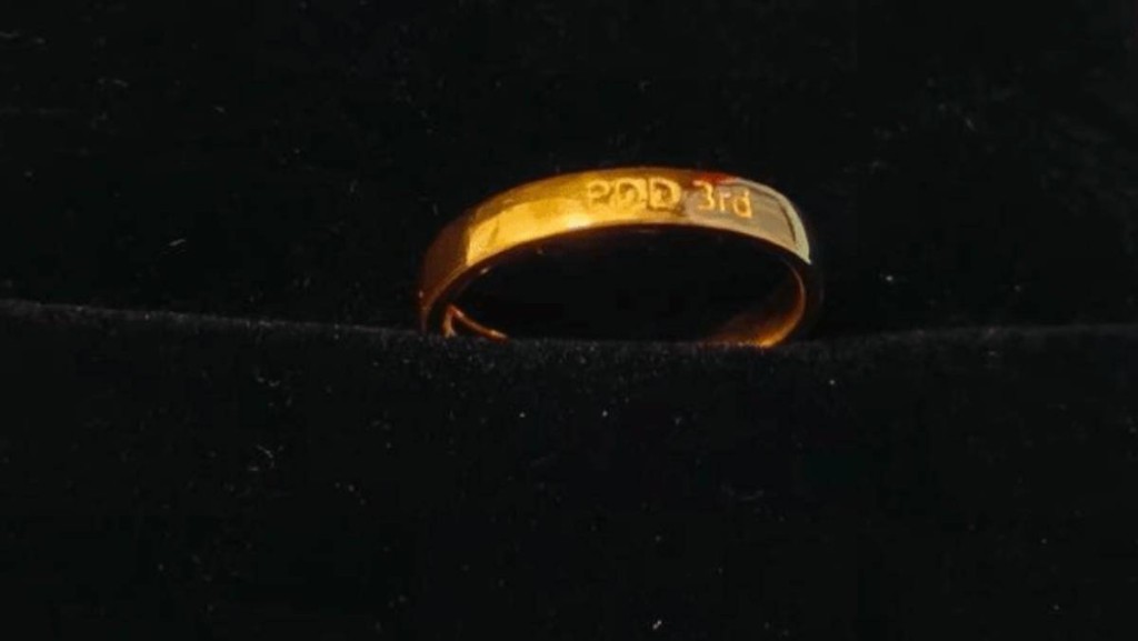 The gold ring gift.