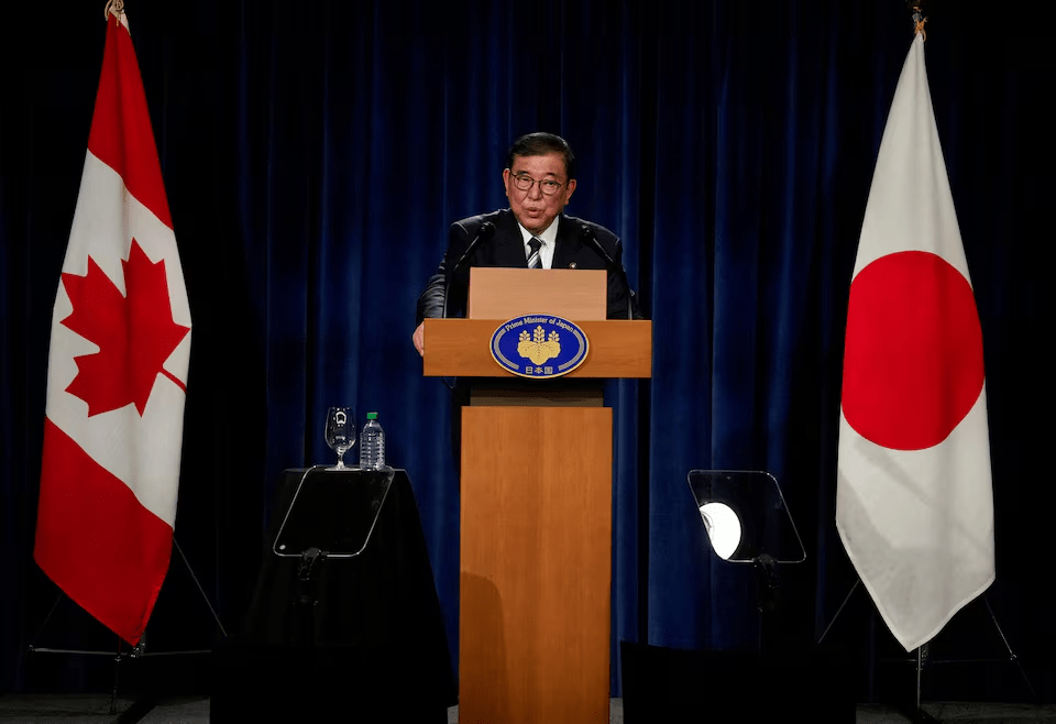 Japanese Prime Minister Shigeru Ishiba holds a press conference after the G7 Leaders' Summit, in Calgary, Alberta, Canada, June 17, 2025. REUTERS/Todd Korol/File Photo