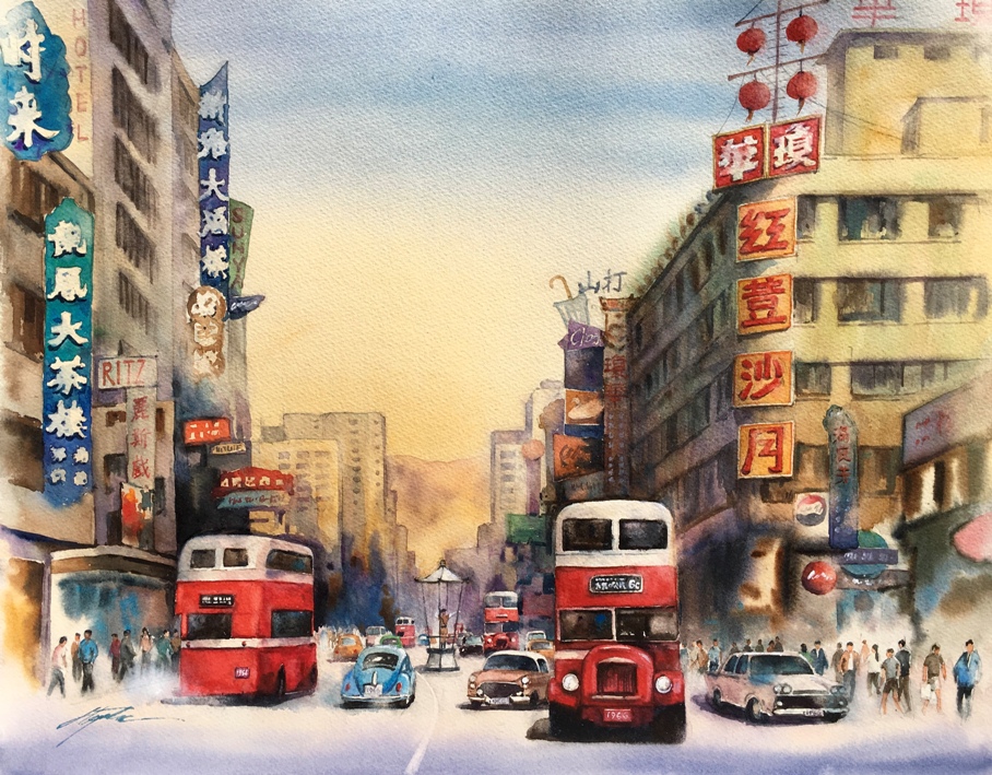 A dreamy streetscape. A dreamy streetscape.