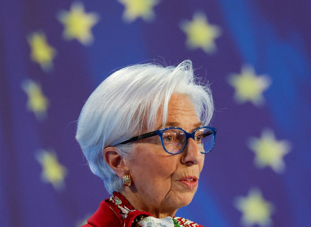 European Central Bank (ECB) President Christine Lagarde speaks during a news conference following the ECB's monetary policy meeting in Frankfurt, Germany March 16, 2023. REUTERS/Heiko Becker
