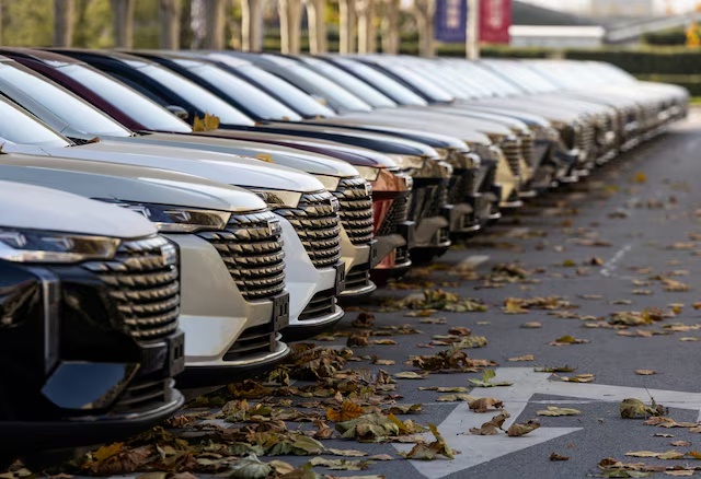 Haval cars lined up during organized media tour at the Chinese automaker GWM (Great Wall Motor) plant in Baoding, Hebei province, China, November 24, 2025. REUTERS/Maxim Shemetov/File Photo
