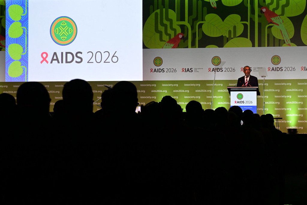 World Health Organization (WHO) Director-General Tedros Adhanom Ghebreyesus speaks during the opening ceremony of the 26th International AIDS Conference in Rio de Janeiro, Brazil, on July 27, 2026. (Photo by Pablo PORCIUNCULA / AFP)