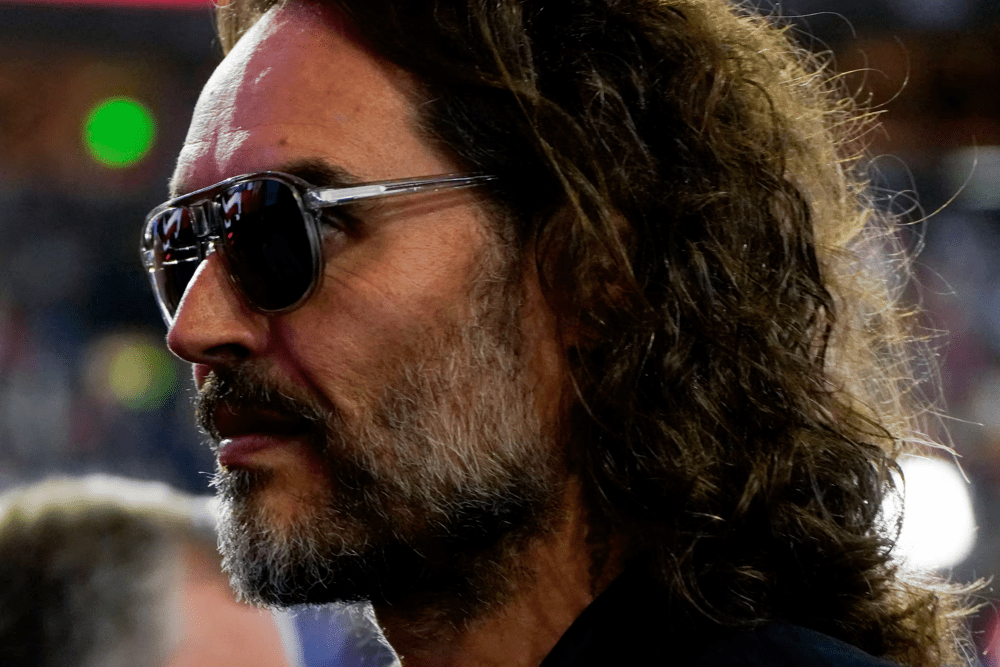 Russell Brand attends Day 4 of the Republican National Convention (RNC), at the Fiserv Forum in Milwaukee, Wisconsin, U.S., July 18, 2024. REUTERS/Elizabeth Frantz/File Photo Russell Brand attends Day 4 of the Republican National Convention (RNC), at the Fiserv Forum in Milwaukee, Wisconsin, U.S., July 18, 2024. REUTERS/Elizabeth Frantz/File Photo
