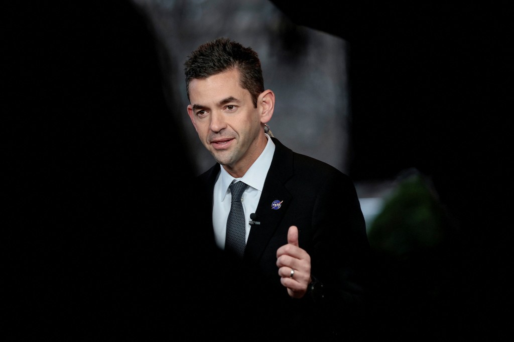 Jared Isaacman, NASA administrator, is interviewed outside the White House in Washington, D.C., U.S., December 18, 2025. REUTERS/Evelyn Hockstein