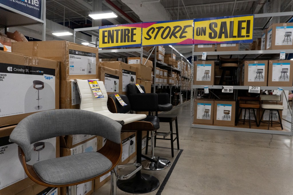 Furniture is for sale at an At Home store that is closing soon in Queens, New York City, U.S., July 15, 2025. REUTERS/Kylie Cooper