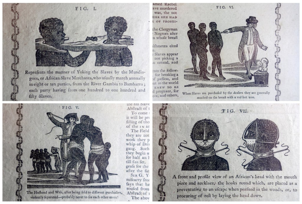 Illustrations from a document published in 1794 titled 'Remarks on the Methods of Procuring slaves with a short account of their Treatment in the West-Indies' that is held as part of the collection in the Wilberforce House Museum in Hull. REUTERS/Russell Boyce