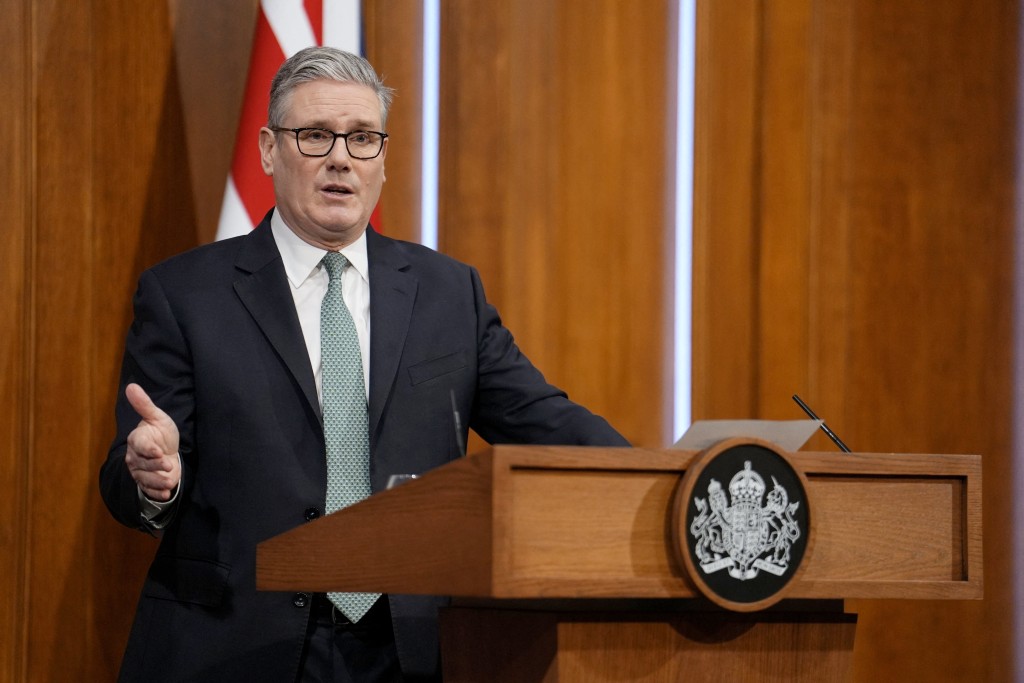 British Prime Minister Keir Starmer speaks to the media in the briefing room of 9 Downing Street in central London, Britain, after U.S. president Donald Trump's threats to ramp up tariffs until a deal is reached for the U.S. to buy Greenland. Picture date: Monday January 19, 2026. (Reuters)