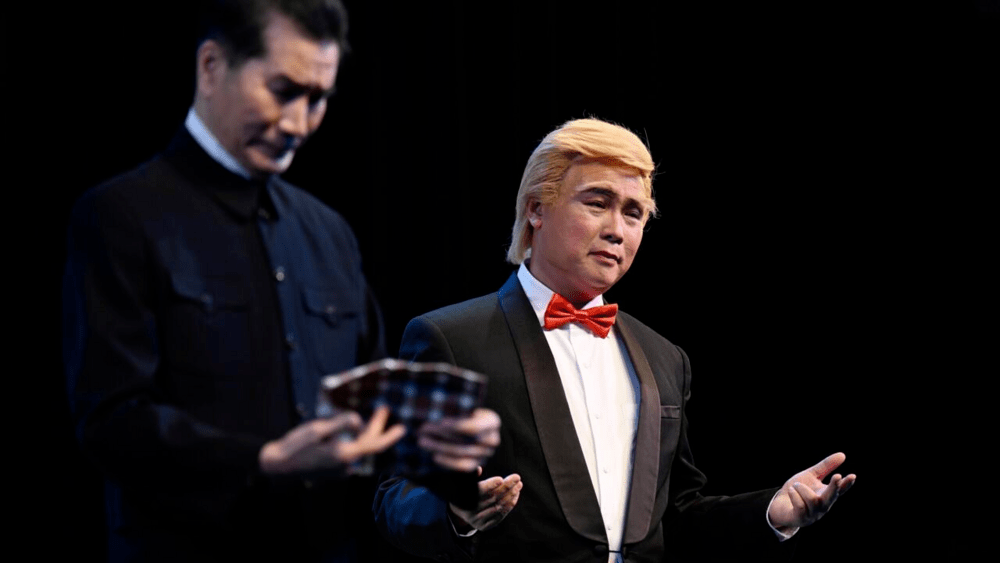 The attempted assassination of Donald Trump has been recreated as part of an absurdist play in Hong Kong, giving fresh inspiration to traditional Cantonese opera © Peter PARKS / AFP The attempted assassination of Donald Trump has been recreated as part of an absurdist play in Hong Kong, giving fresh inspiration to traditional Cantonese opera © Peter PARKS / AFP